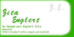 zita englert business card